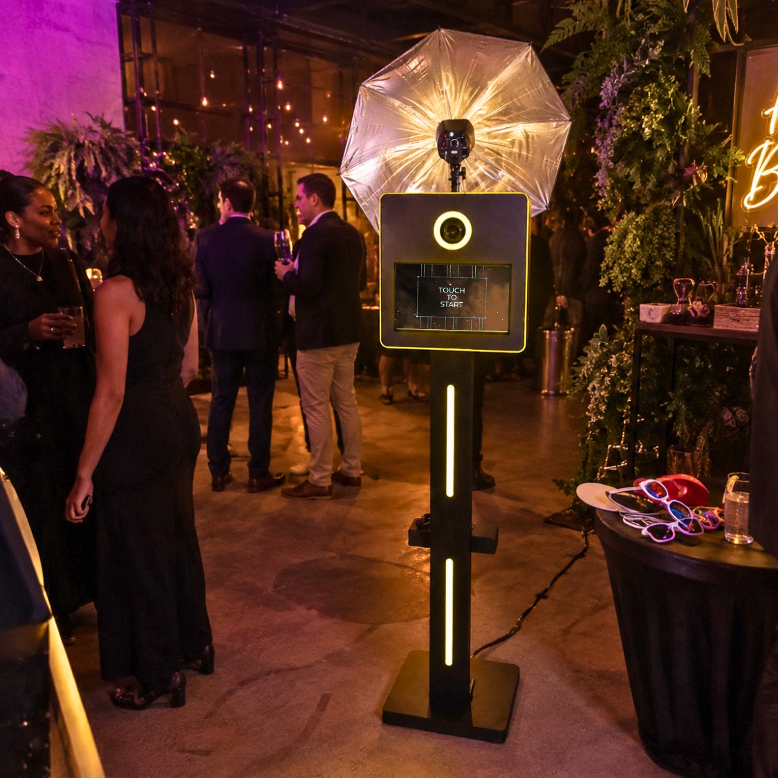 Borne photobooth SnapSquare installée lors d’un événement